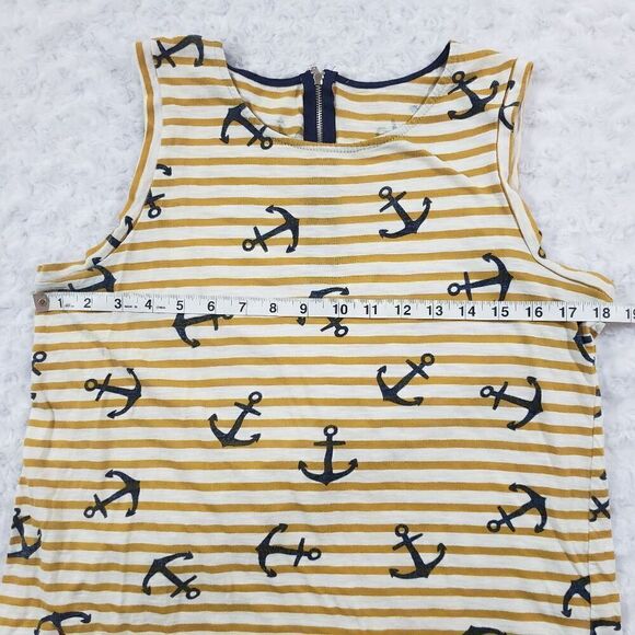 Nautical yellow striped tank blue anchors and zip back see measurements for size - Picture 2 of 6